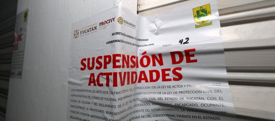 Colocan sellos de suspensión por pirotecnia irregular en predio de Caucel